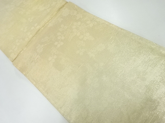 アンティーク　紗 萩模様織出し袋帯（材料）